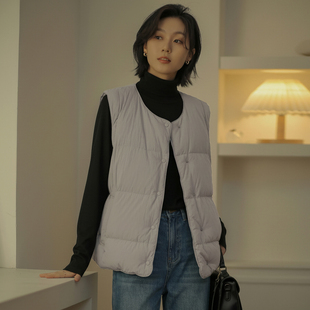 百搭宽松外穿坎肩马夹棉服背心马甲女 新款 无谓韩式 文艺2025年冬季