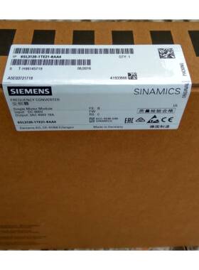 6SL3120-1TE21-8AA4西门子S120单电机模块输入600VDC3AC400V18A
