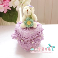 Коробка для ватных тампонов Pearl Bear-фиолетового цвета