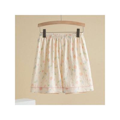 睡裤夏季女款2025新款薄款大码可外穿遛弯裤休闲碎花家居短裤