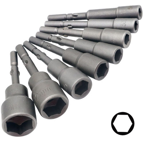 .磁801 802电批套筒 6C批头柄直径5mm6mm套筒六角套筒旋具头电钻