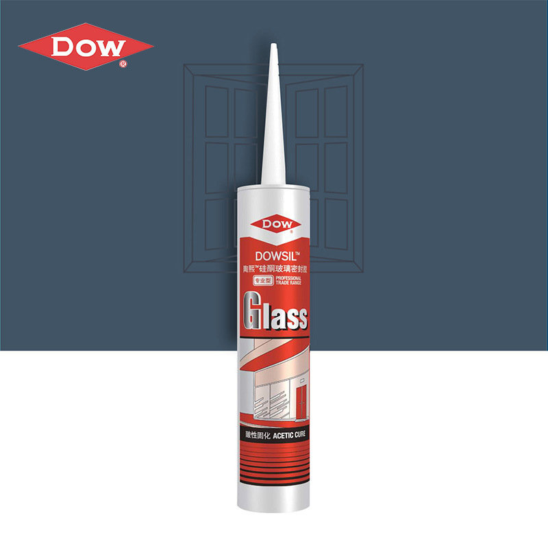 .康宁Glass酸性硅酮玻璃胶陶熙鱼缸快干型密封胶水300ml透明防水