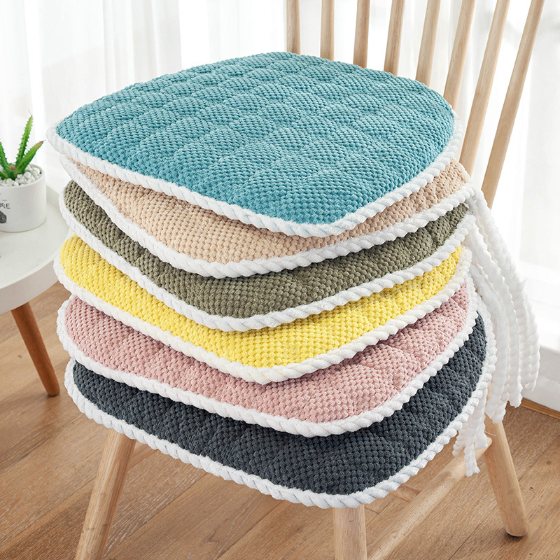 可拆洗冬季灯芯绒坐垫加厚座垫马蹄形防滑四季椅子垫餐椅垫凳屁垫