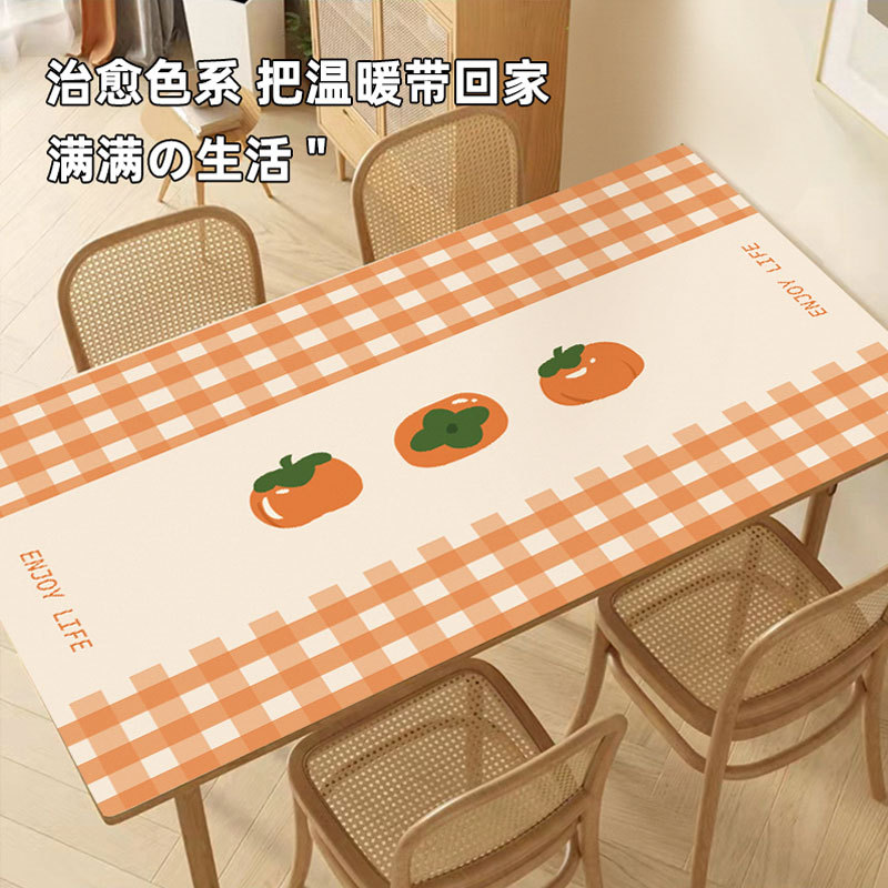ins轻奢pvc茶几餐桌布防水防油免洗学生电脑书桌皮革硅胶桌垫