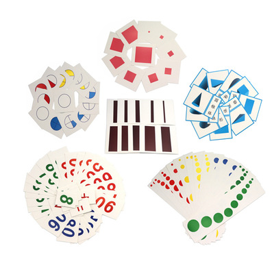 蒙台梭利1-9000数字卡纸卡粉红塔棕色梯对应卡投影卡蒙氏教具卡片