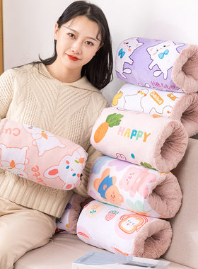新品创意新款卡通暖手筒抱枕公仔可爱冬季暖手宝宝捂手两用