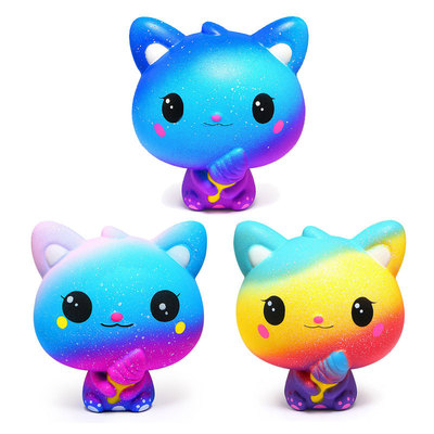 慢回弹玩具Squishy公仔冰淇淋猫星空小鹿玩偶独角兽减压玩具