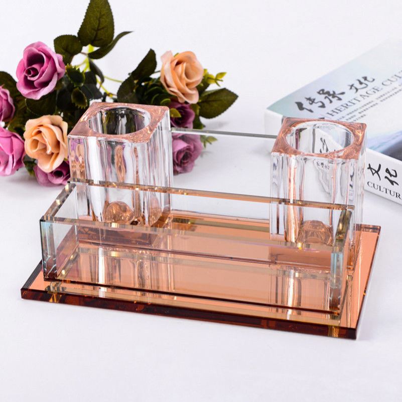 水晶无线话筒架台式架桌面ktv家用麦架麦克风支架咪唑玻璃座包邮