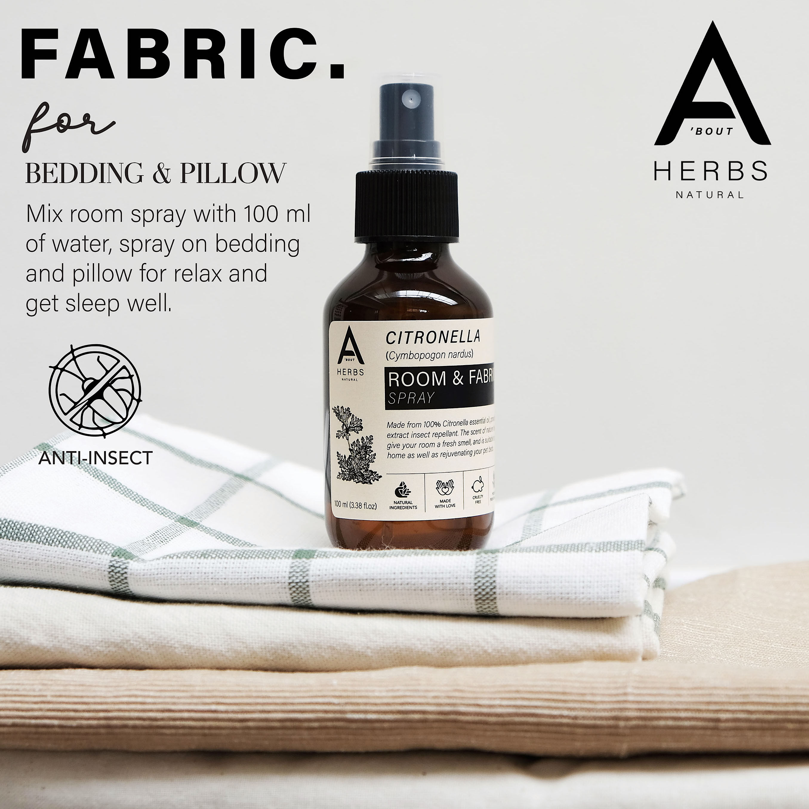 泰國About Herbs房間布料快速除臭噴霧香茅精油有機100毫升防蚊蟲在類目 洗護清潔劑/衛生巾/紙/香薰, 香薰用品, 香薰香料中 - 來自Buy2taobao.com提供專業的淘寶代購服務