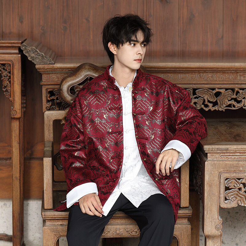 原创中国风男装中山装男款高端春装夹克唐装复古新中式高级感外套,男装,中山装,淘宝优惠券,粉丝福利购,淘宝优惠卷