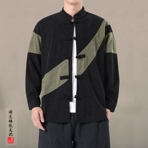 新中式衬衫男款中国风