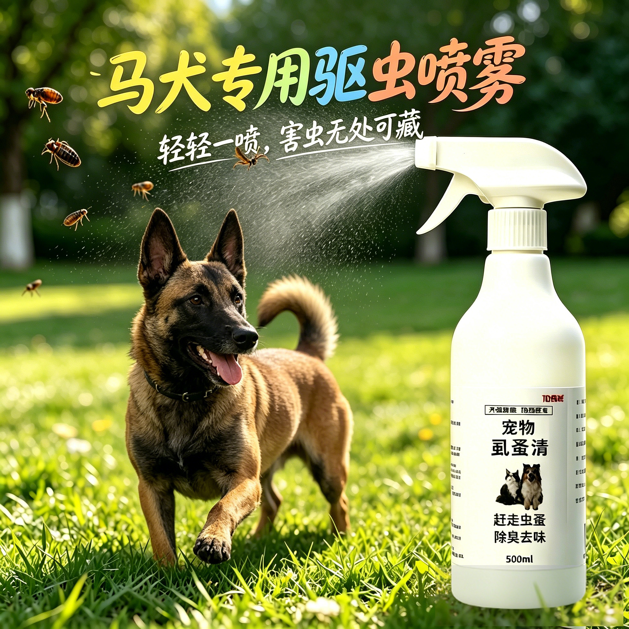 马犬专用狗狗外出小狗驱虫喷雾宠物防虫狗驱蚊户外草地去蜱虫夏天