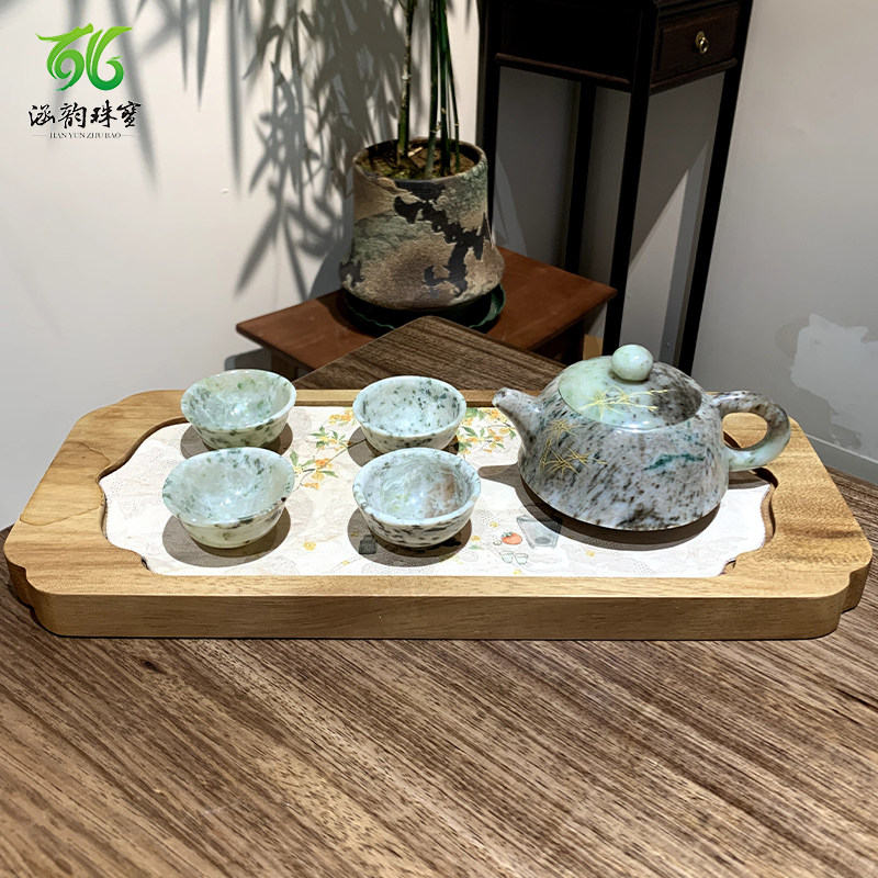 涵韵珠宝南阳独山玉摆件玉壶天然玉石玉雕精品茶壶工艺品礼品
