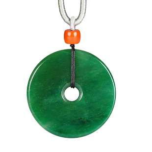 涵韵珠宝独山玉挂件吊坠天然玉石平安扣挂件玉佩项链挂坠附证书