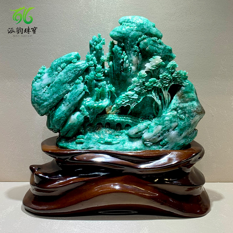 独山玉摆件大师作品天然玉石