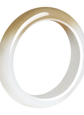 涵韵珠宝和田玉且末糖白玉手镯