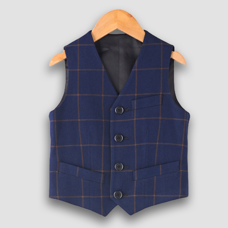 男童西装马甲礼服白色黑色红色演出服小男孩儿童灰色学生马夹校服