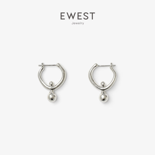 EWEST轻奢小众耳饰银耳钉女耳环