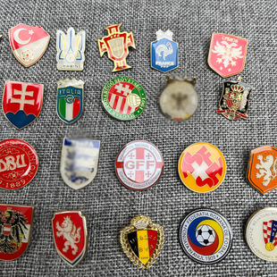 2024欧洲杯法国德国葡萄牙西班牙足球迷胸针徽章装饰球迷用品