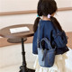 儿童包包女童韩版 男童外出手提包潮 休闲牛仔水桶包女孩斜挎包时尚