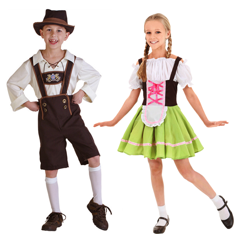 On June 1, children's German traditional Oktoberfest costumes Bavaria Munich national costumes stage costumes