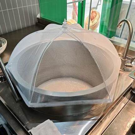 盖菜盆桶圆桶菜罩网纱罩防苍蝇罩子餐桌罩食品罩卤桶圆桌菜罩彩色
