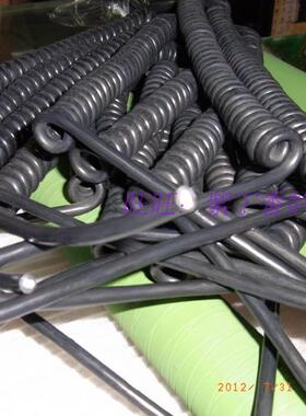 曲线 弹弓线 弹簧线 2*0.5平方 机械用线 螺旋线 PU曲线 电源线