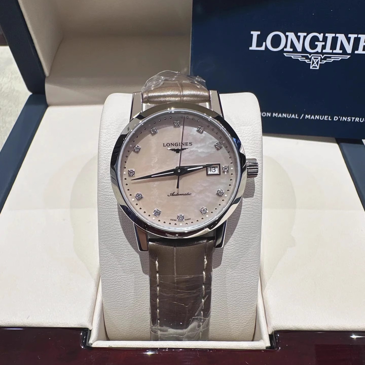 浪琴瑞士手表经典复刻皮带女表