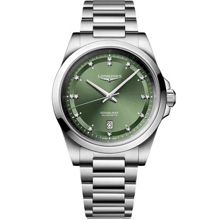新款Longines浪琴男表 康卡斯悦动镶钻自动机械手表L3.830.4.07.6