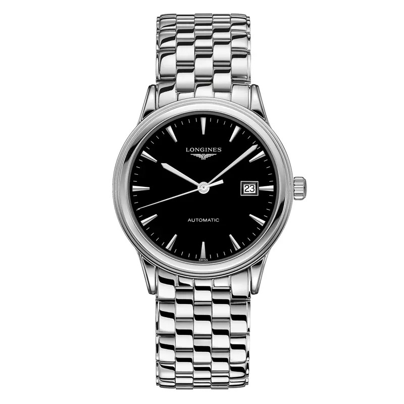 Longines浪琴手表 军旗系列自动机械钢带大表盘男表L4.984.4.52.6