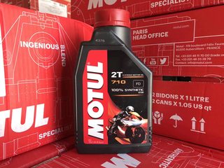 现货 Motul/摩特神2T摩托车机油全合成 710 FD 1升 二冲程动力伞