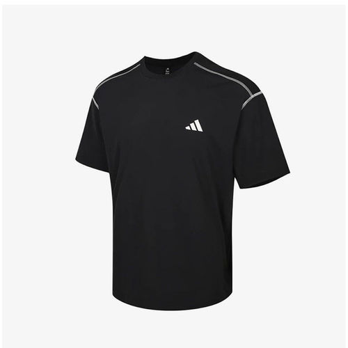Adidas阿迪达斯套头短袖T恤新款男子运动休闲黑白色短袖T恤KZ0017