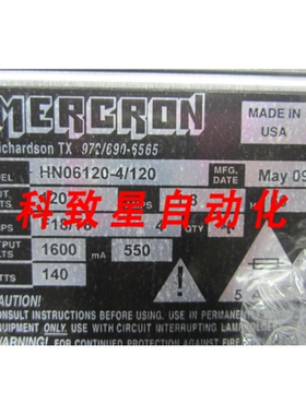 工业配件MERCRON HN06120-4/120控制器HN061204120