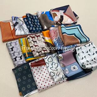 饰 装 微瑕特卖 丝巾小方巾女春秋百搭桑蚕丝舒适细腻真丝围巾薄款