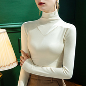 内搭洋气T恤韩版 2026春秋新款 秋季 厚款 高领德绒保暖打底衫 女修身