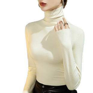 2026新款德绒高领打底衫女修身长袖发热双面磨毛春秋内搭T恤上衣