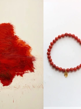 ins小众轻奢复古串珠手链闺蜜本命年6mm南红翡翠葫芦手串