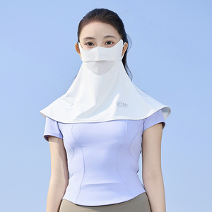 2025新防晒面罩全脸防紫外线女冰丝脸罩夏季开车护颈面部遮阳口罩