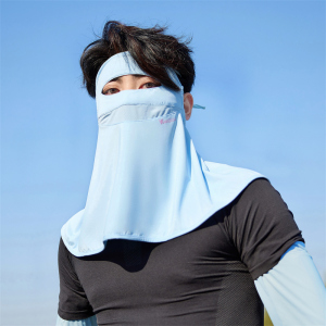 防晒面罩男士遮全脸防紫外线夏季护颈脖子冰丝开车口罩遮阳面纱