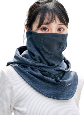 一体帽户外韩版女冬季套头帽