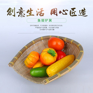 竹编簸箕竹筛子竹畚箕竹篮果盘竹篓手工圆米捞碗篮菜篮菜筐茶叶篮