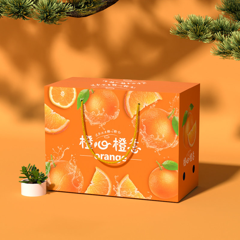 通用橙子包装盒礼盒装水果礼品盒赣南脐橙鲜橙爱媛果冻橙手提纸箱