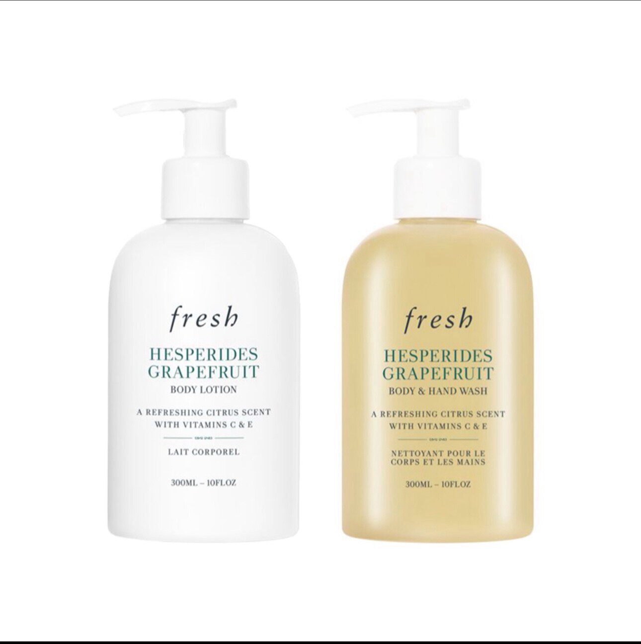 新款 Fresh馥蕾诗西柚荔枝沐浴露身体乳300ml