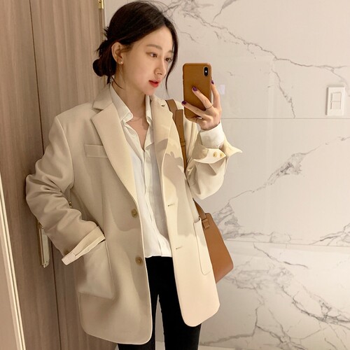 西装女韩版宽松设计感小众春秋