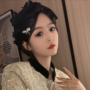 回族头巾帽女2024新款印度帽子花瓣修饰脸型显瘦发带帽纱巾包头帽