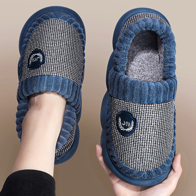 大码棉拖鞋包跟男款秋冬季2025新款室内居家防滑男士棉鞋外穿冬天