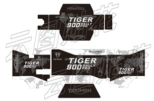 适用凯旋Tiger 900 老虎900原厂萝卜三箱贴纸 3M反光进口磨砂材质