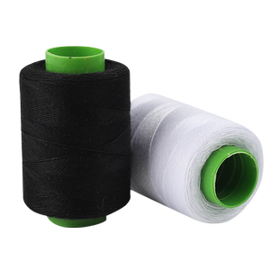 黑色白色402线家用手工线缝纫线缝衣服手缝线小卷线涤纶线送针线