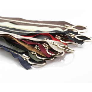 5号浅金齿属铜拉链齿开口拉练大圈圈衣服门襟外套羽绒服拉锁