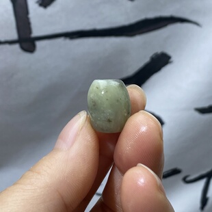 和田玉青黄口随型桶珠配饰老光工艺古风藏式手编绳手串手链配珠